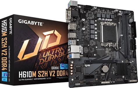GIGABYTE H610M-H - H610 Express Chipset: Socket LGA1700, Supports Current Generation Intel Core Processors
Memory : 2x Dual Channel DDR5 DIMM Slots (128GB Max )
Expansion Slots : 1x PCI-Express 4.0 (x16 Speed), 1x PCI-Express 3.0 (1x Speed)
Storage and USB : 4x SATA 3 (6 Gb/s) connection, 1x M.2 Gen3, 4x USB 3.2 Gen 1 (2x Back, 2x Cable), 8x USB 2.0 Ports (4x Back, 4x Cable)
Misc. :1x Realtek® GbE LAN chip (1 Gbps/100 Gbps/10 Mbps)
Rear IO Panel Display Ports Available: 1x HDMI 1x D-SUB
